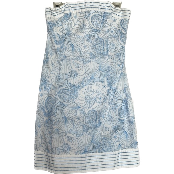 Lilly Pulitzer Bowen embroidered trapunto strapless dress